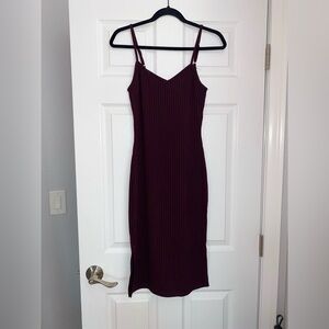 Purple midi dress